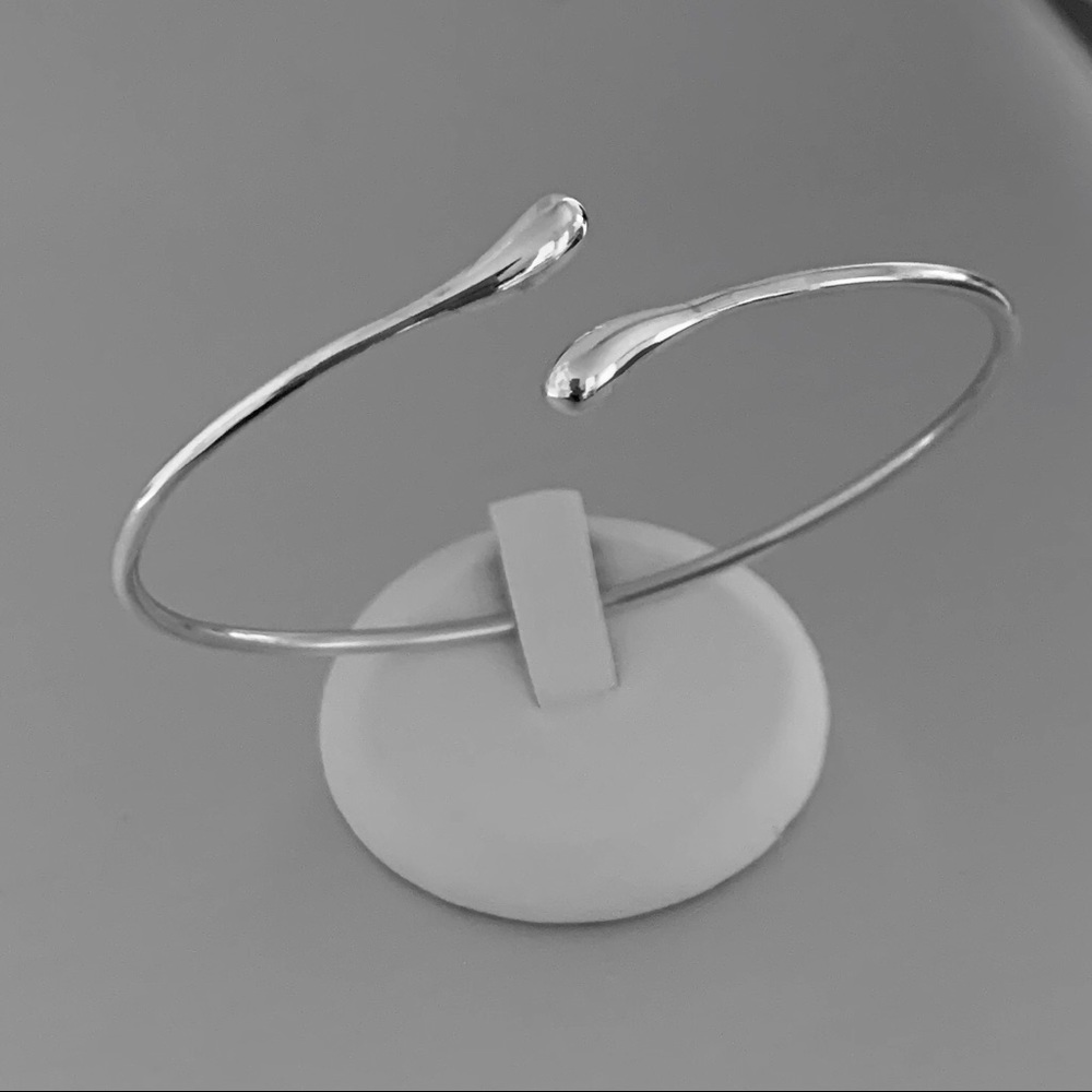 Newsterling Silver Adjustable Bangle Bracelet - image 2